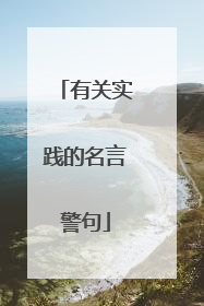有关实践的名言警句