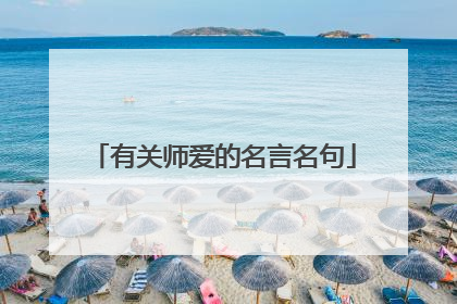 有关师爱的名言名句