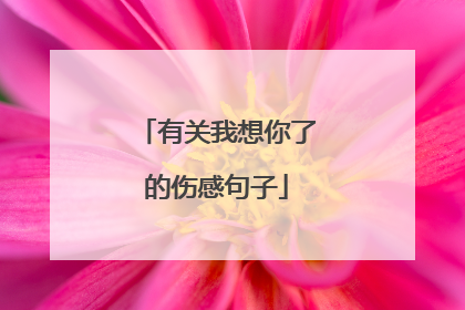 有关我想你了的伤感句子