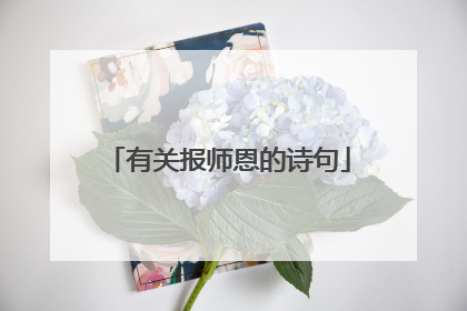 有关报师恩的诗句