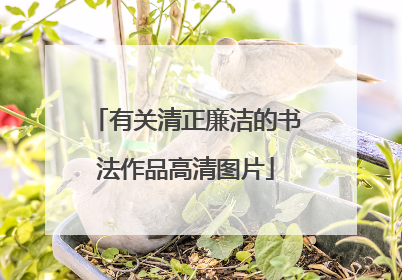 有关清正廉洁的书法作品高清图片