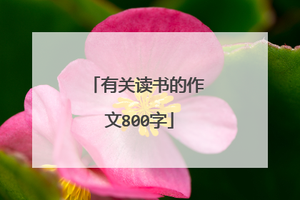 有关读书的作文800字