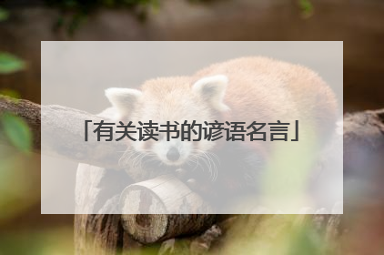 有关读书的谚语名言