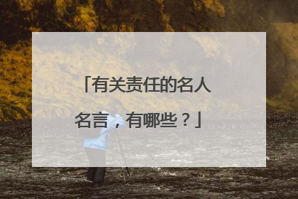 有关责任的名人名言，有哪些？