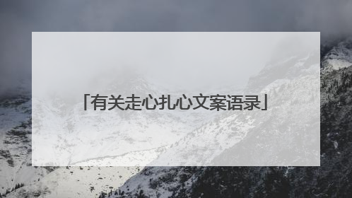 有关走心扎心文案语录