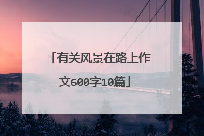 有关风景在路上作文600字10篇