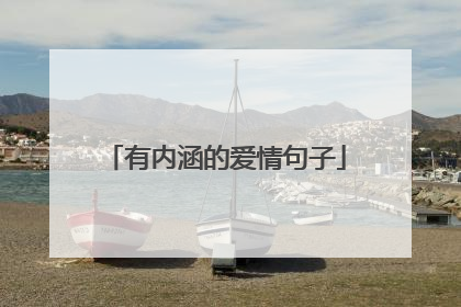 有内涵的爱情句子