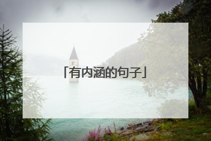 有内涵的句子