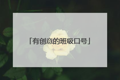 有创意的班级口号