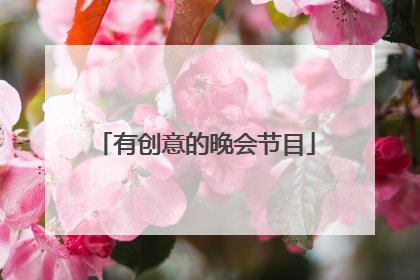 有创意的晚会节目