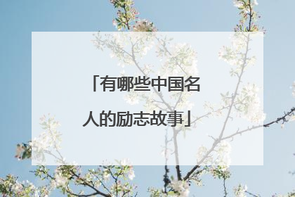有哪些中国名人的励志故事