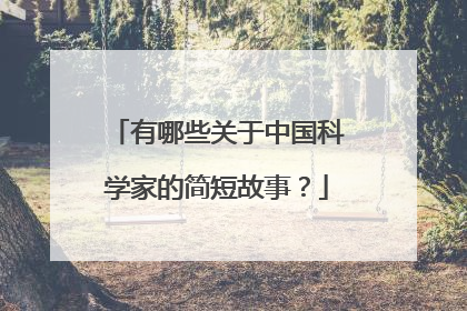 有哪些关于中国科学家的简短故事？