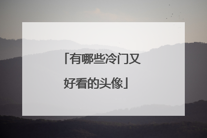 有哪些冷门又好看的头像