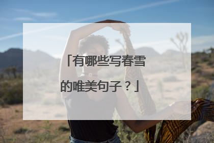 有哪些写春雪的唯美句子？