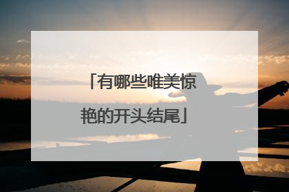 有哪些唯美惊艳的开头结尾