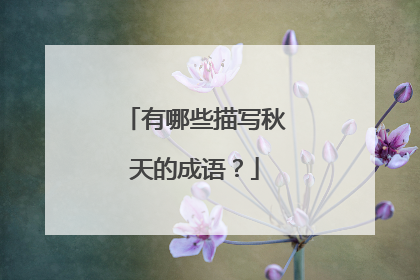 有哪些描写秋天的成语？