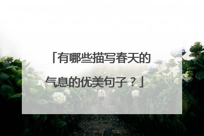 有哪些描写春天的气息的优美句子？