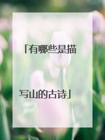 有哪些是描写山的古诗