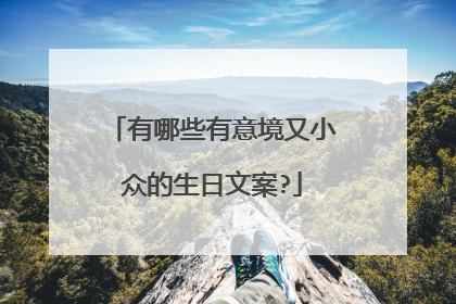 有哪些有意境又小众的生日文案?