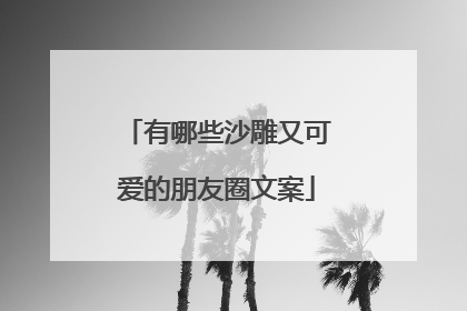 有哪些沙雕又可爱的朋友圈文案