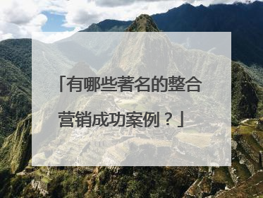 有哪些著名的整合营销成功案例?