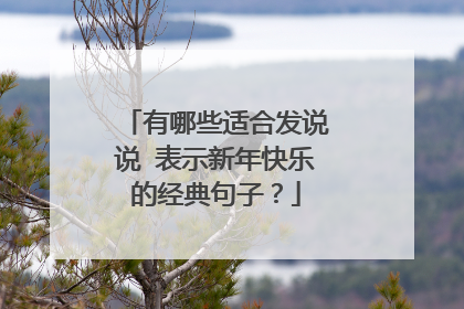 有哪些适合发说说 表示新年快乐的经典句子?