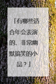 有哪些适合年会表演的、非常幽默搞笑的小品?