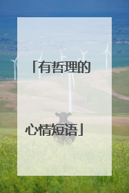 有哲理的心情短语