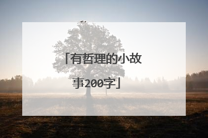 有哲理的小故事200字