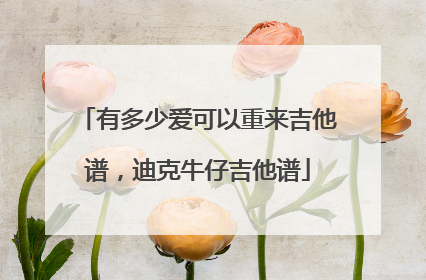 有多少爱可以重来吉他谱，迪克牛仔吉他谱