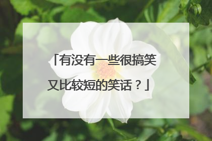 有没有一些很搞笑又比较短的笑话？