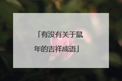有没有关于鼠年的吉祥成语