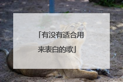 有没有适合用来表白的歌