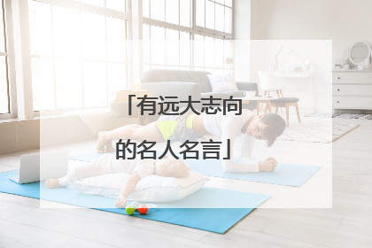 有远大志向的名人名言