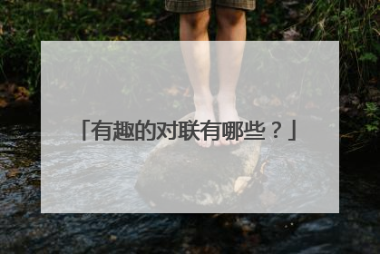 有趣的对联有哪些?