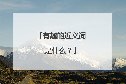 有趣的近义词 是什么？