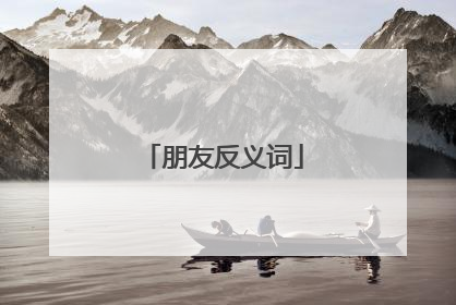 朋友反义词