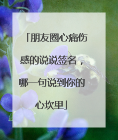 朋友圈心痛伤感的说说签名，哪一句说到你的心坎里
