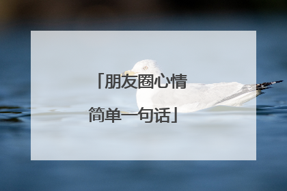 朋友圈心情简单一句话