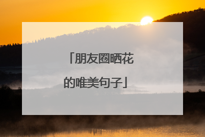 朋友圈晒花的唯美句子