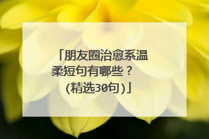 朋友圈治愈系温柔短句有哪些？ (精选30句)