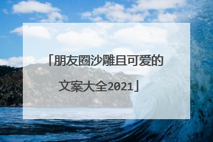 朋友圈沙雕且可爱的文案大全2021
