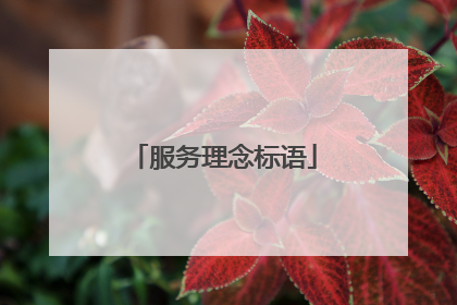 服务理念标语