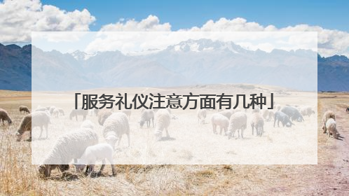 服务礼仪注意方面有几种