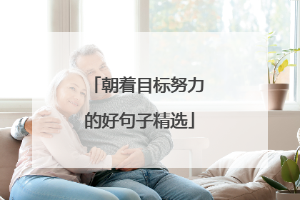 朝着目标努力的好句子精选
