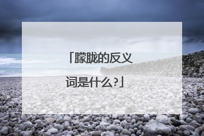 朦胧的反义词是什么?
