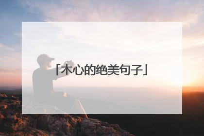 木心的绝美句子