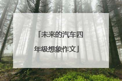 未来的汽车四年级想象作文