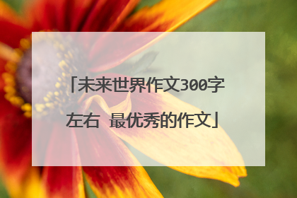 未来世界作文300字 左右 最优秀的作文