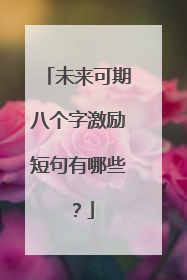 未来可期八个字激励短句有哪些？